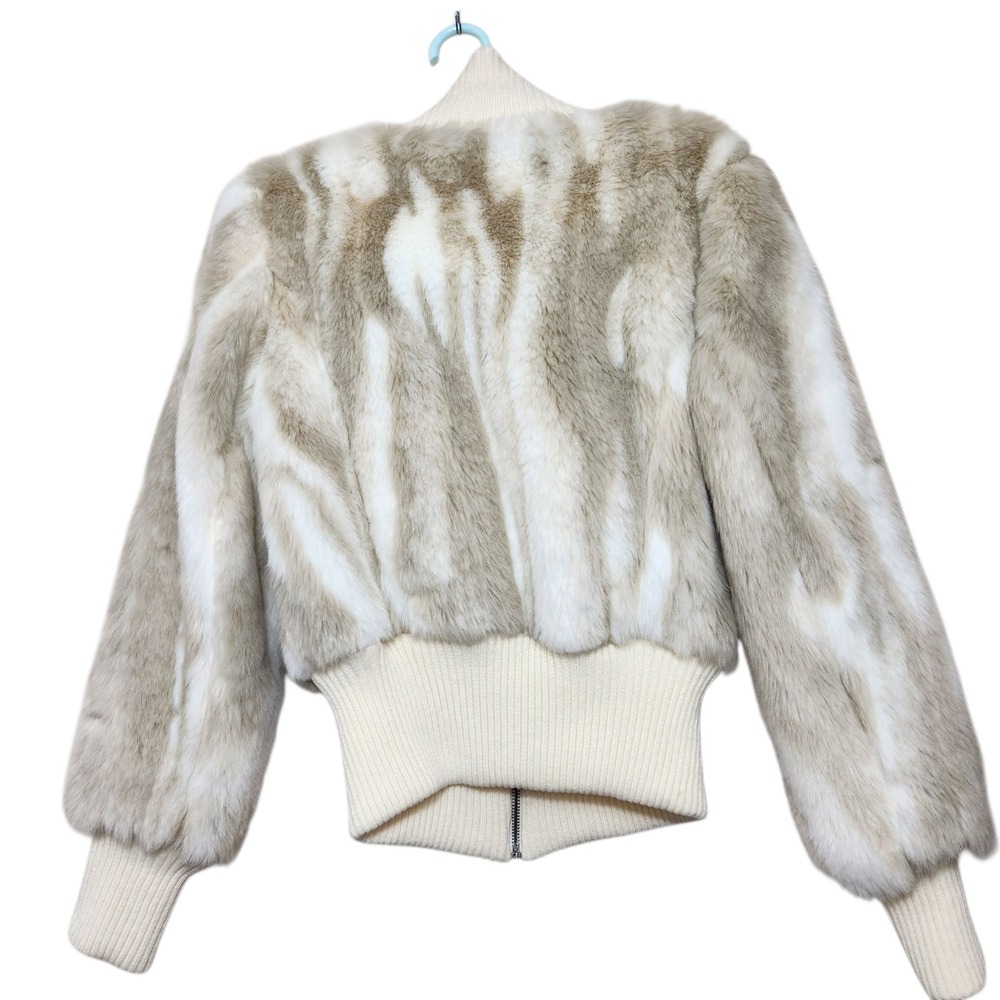 Vintage I.N.C. International Concepts Womens Medium White Faux Fur Glam Feminine - Picture 4 of 10